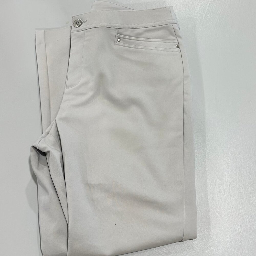 CJ Banks 14W Light Gray Ankle Pants